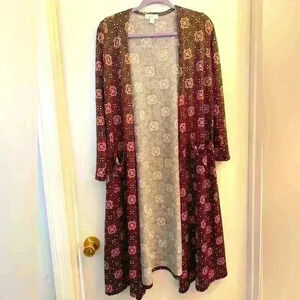 Lularoe long sleeve open front, Sarah cardigan with pockets, size small